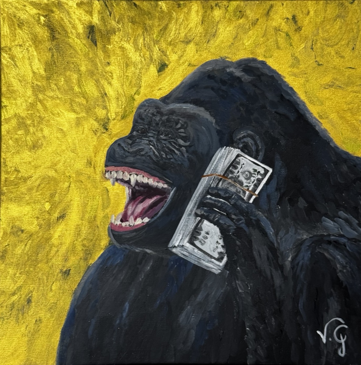Call me — Acryl auf Leinwand
